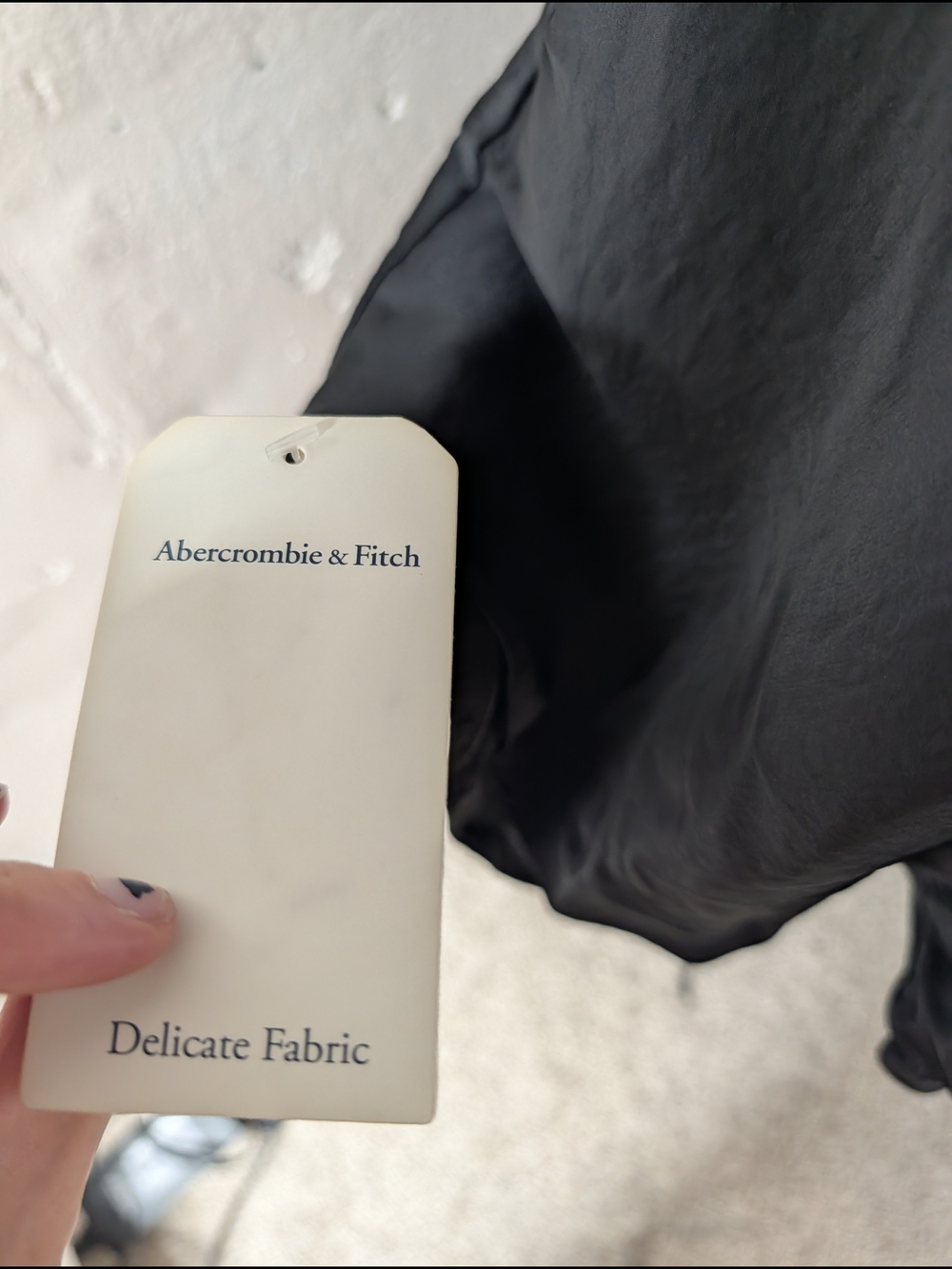 Abercrombie & Fitch Black Satin Cowl Halter Backless Mini Dress - Picture 6 of 7